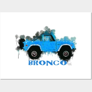 Bronco Blue Posters and Art